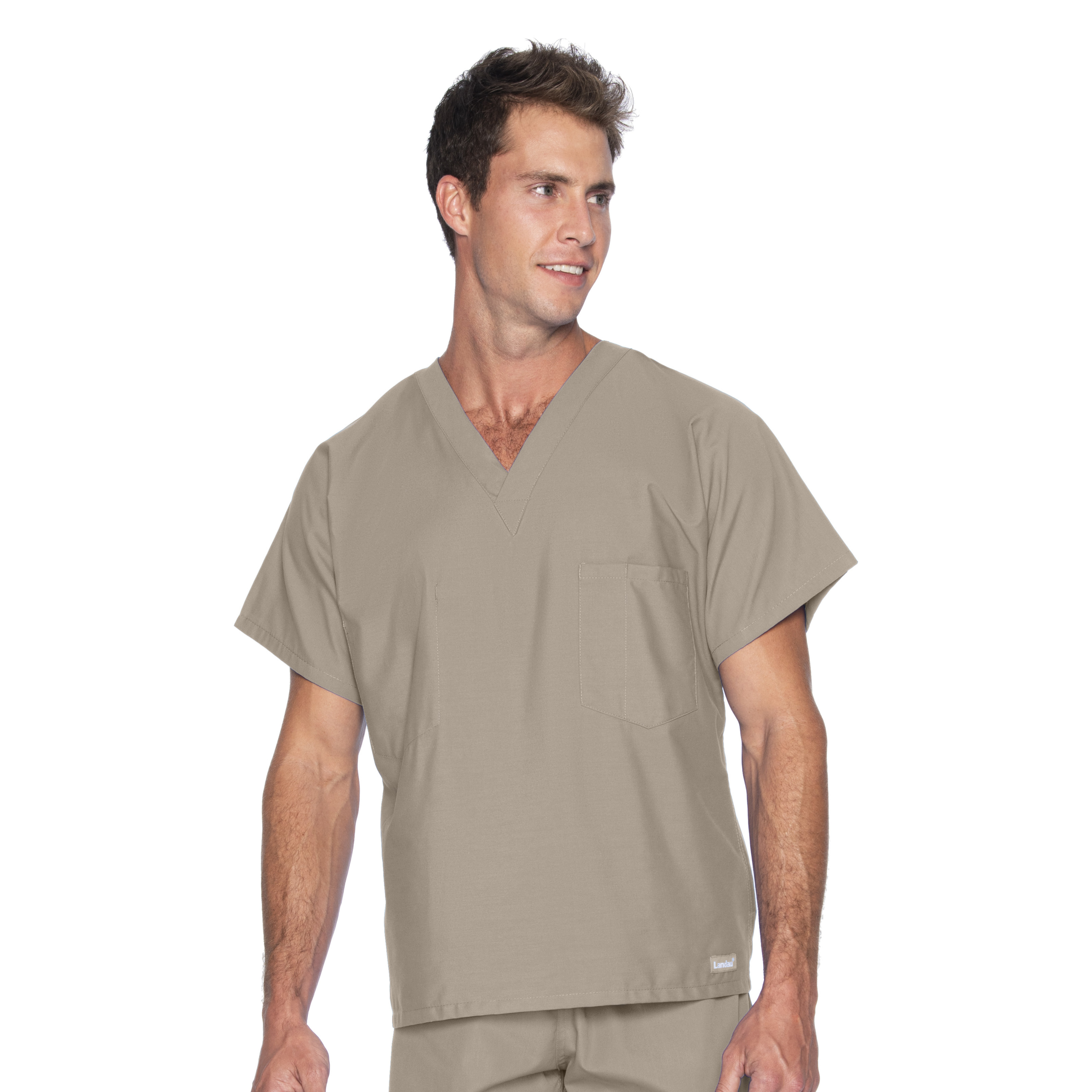 Landau - Essentials - Unisex One-Pocket Reversible V-Neck Top 17