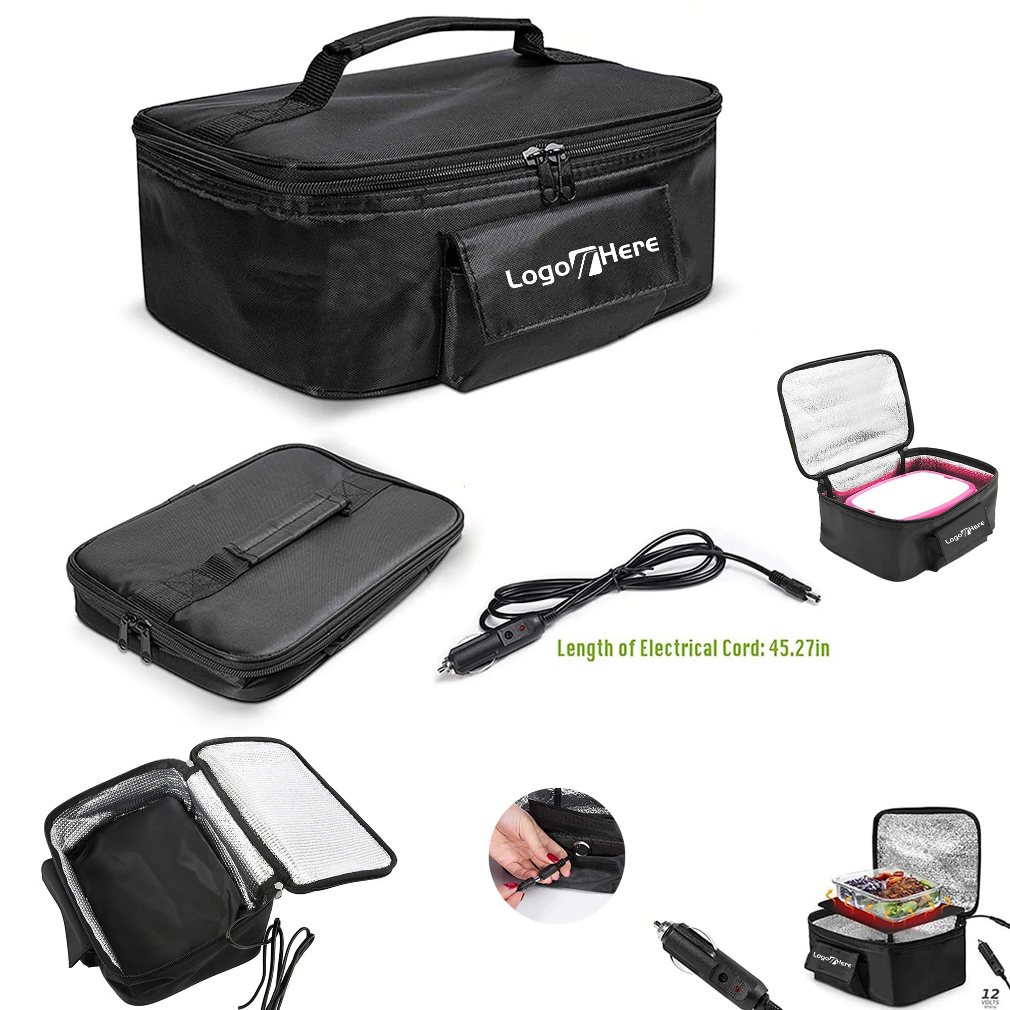 Portable USB Car Food Warmer Heating Lunch Bag