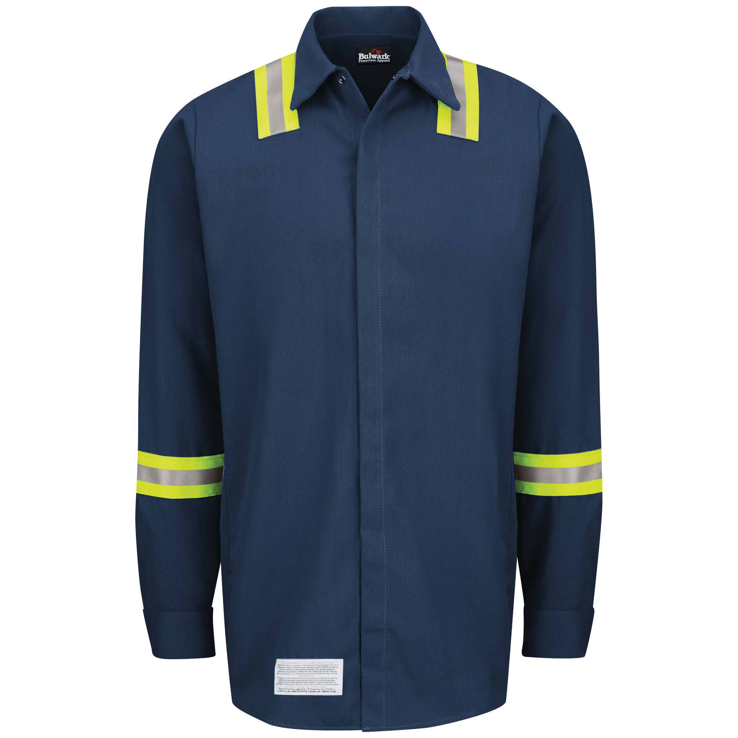 Bulwark® Enhanced Visibility Concealed-Gripper Pocketless Work Shirt 1