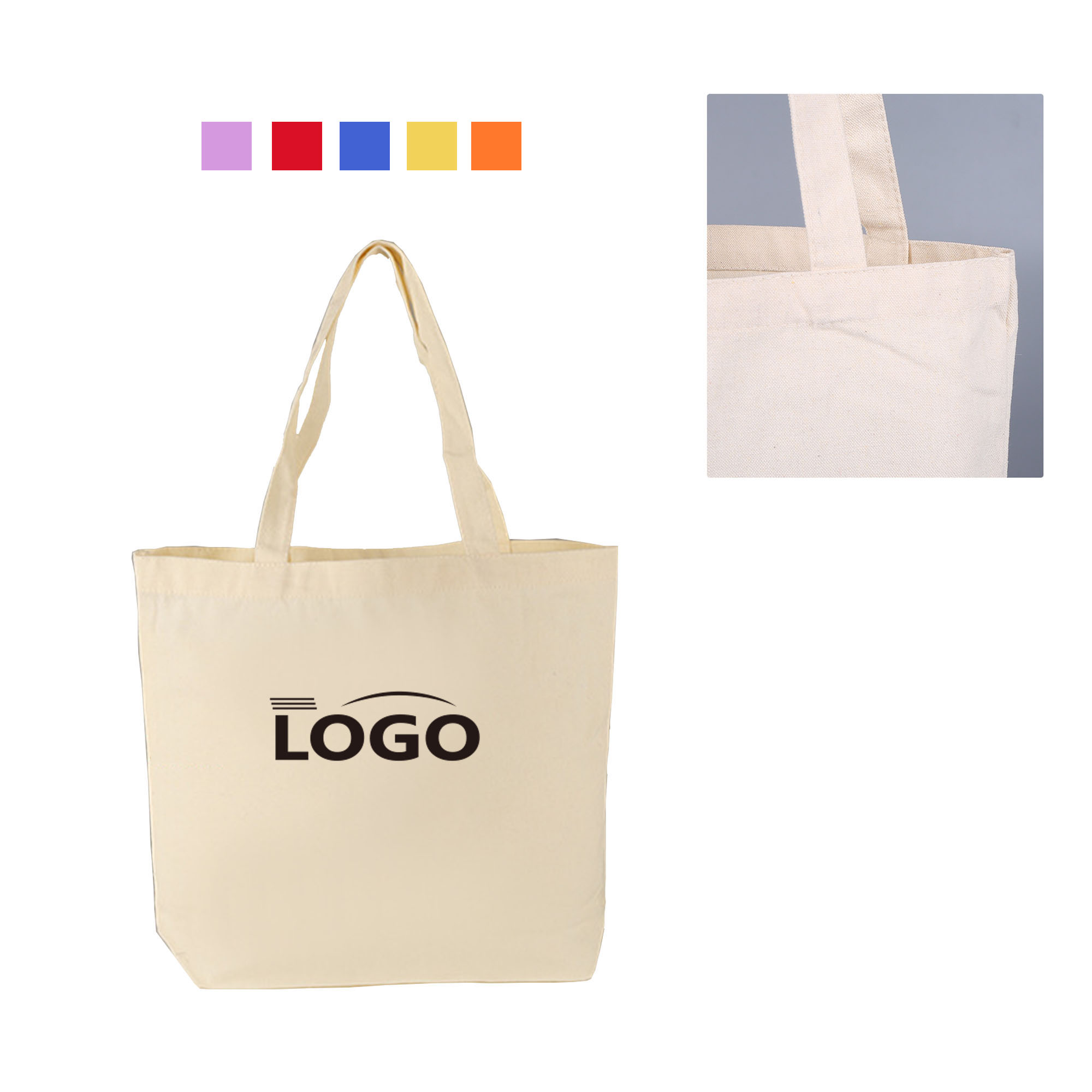 Heavy-Duty Reusable Tote Bag With Customizable Logo, custom tote bag with logo imprint 2