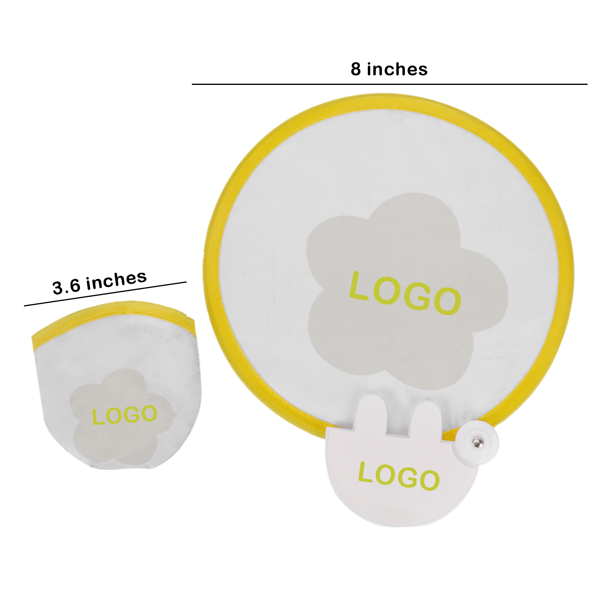 Custom Round Hand Fan with Promotional Logo 3