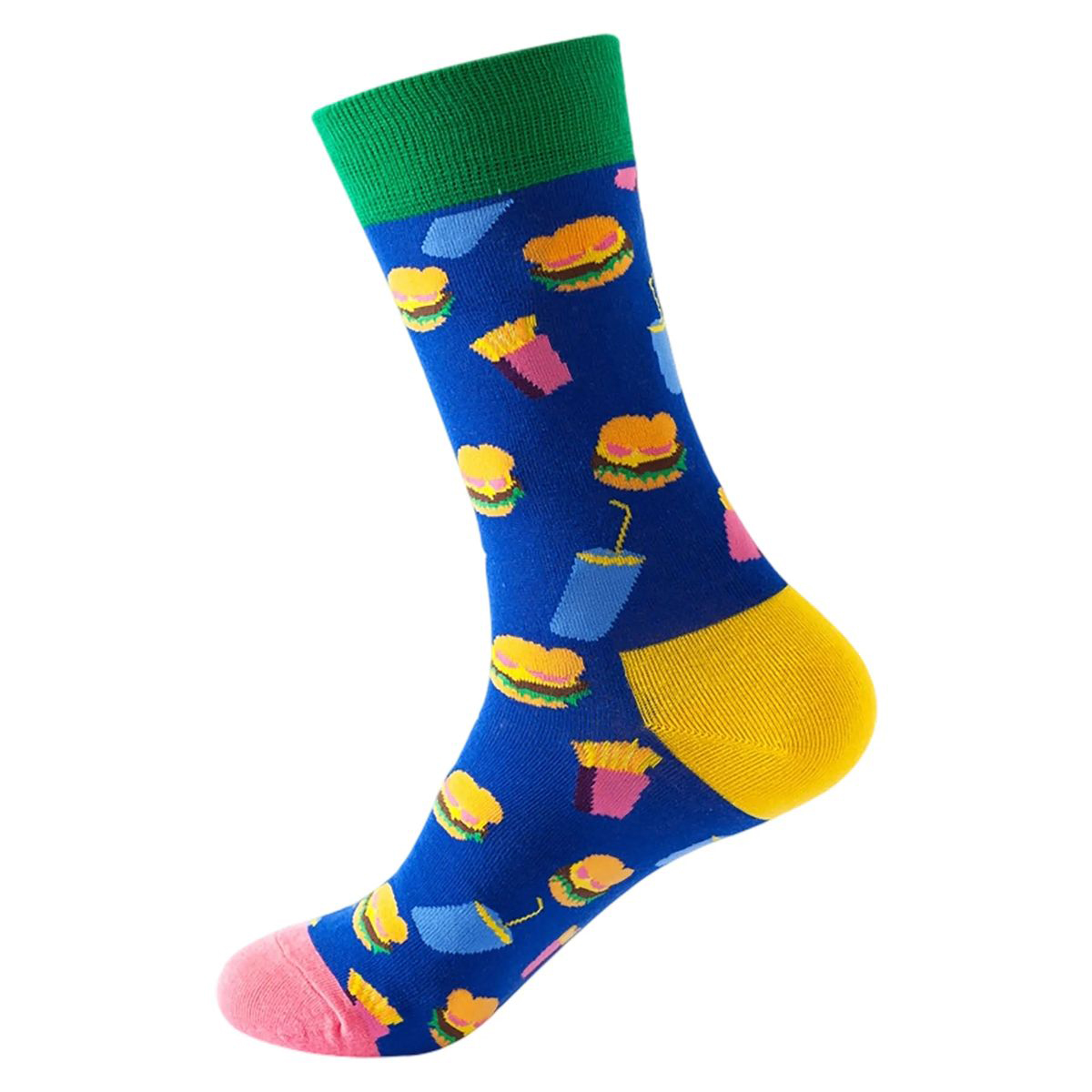 Cotton Crew Socks with Jacquard Pattern 103