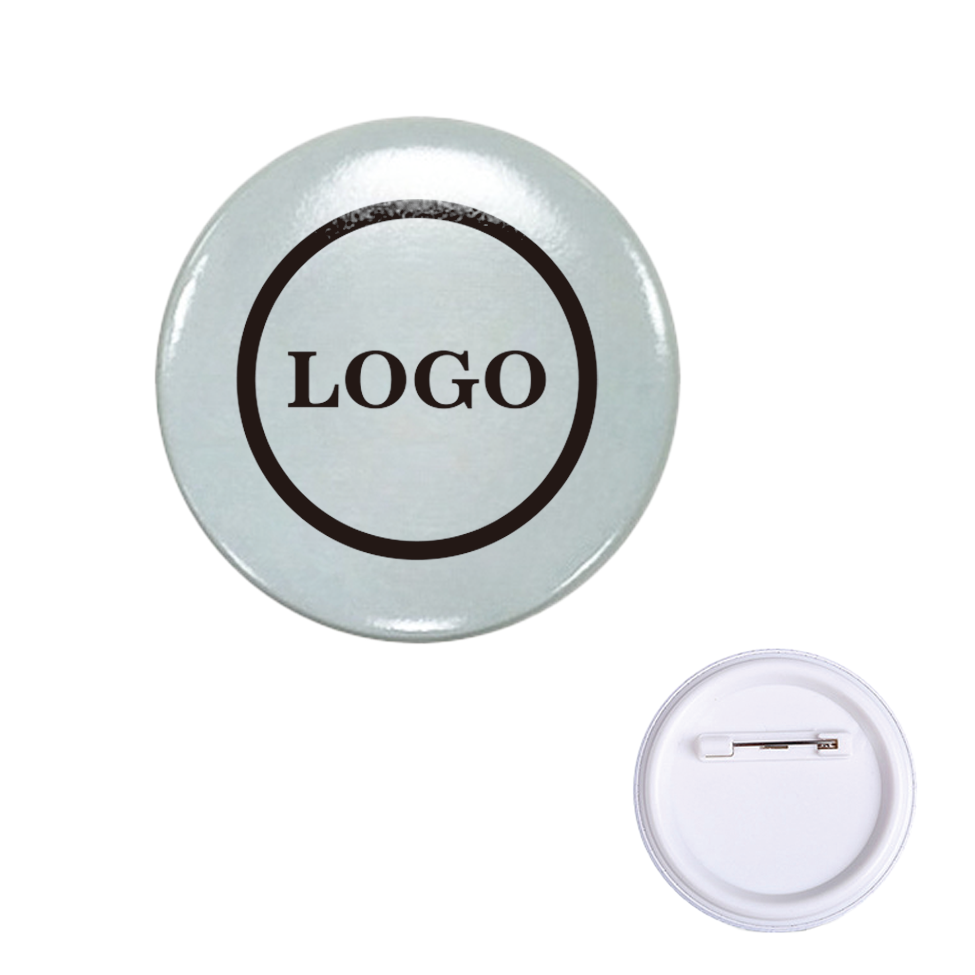 Round Button Badge with Safety Pin Back 5
