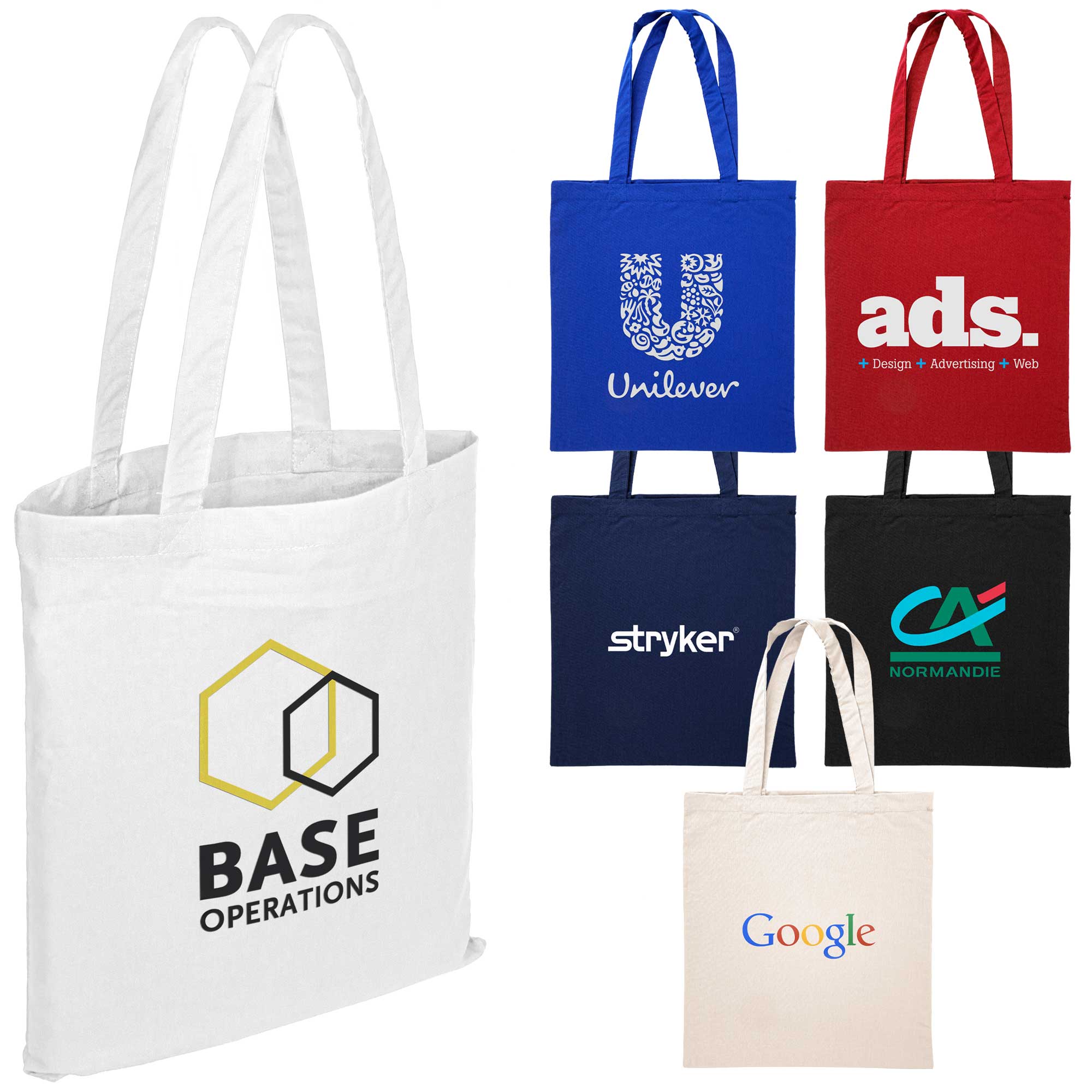 15"x16" Calico Cotton Tote Bag - 140GSM 10