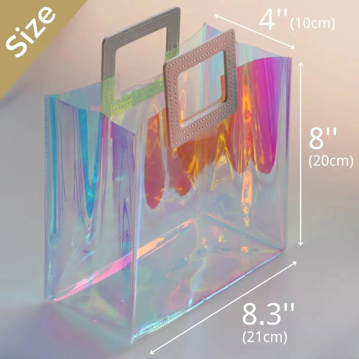 Stylish Holographic PVC Tote Bag for Trendy Fashionistas 3
