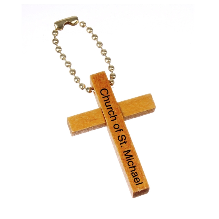 Wooden Cross Keychain 1