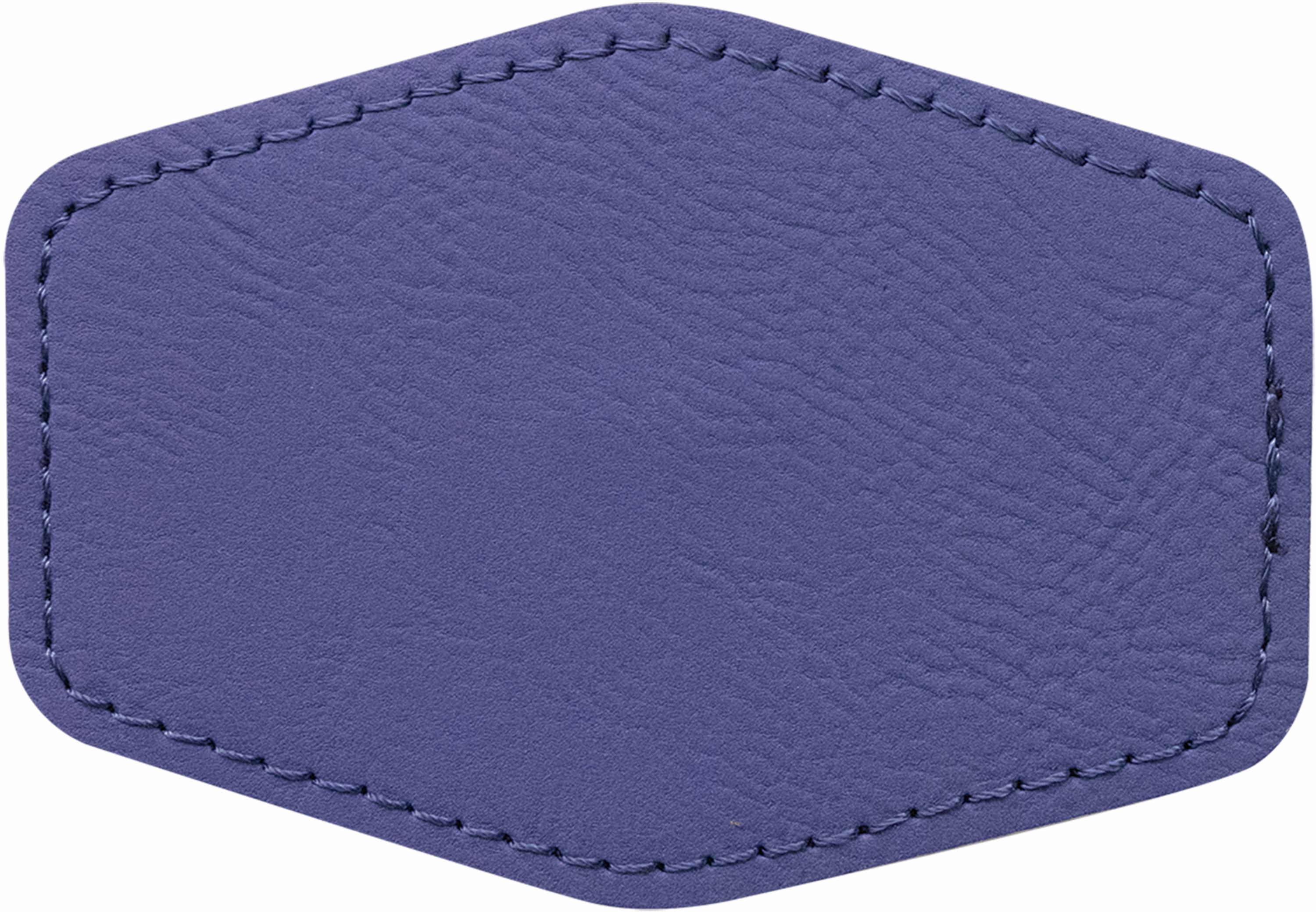 3" x 2" Hex Leatherette Patch with Adhesive 5