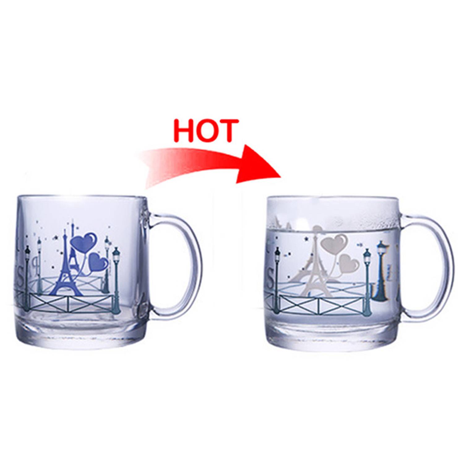 13oz Color-Changing Glass Mug - Heat Sensitive for Couples 3