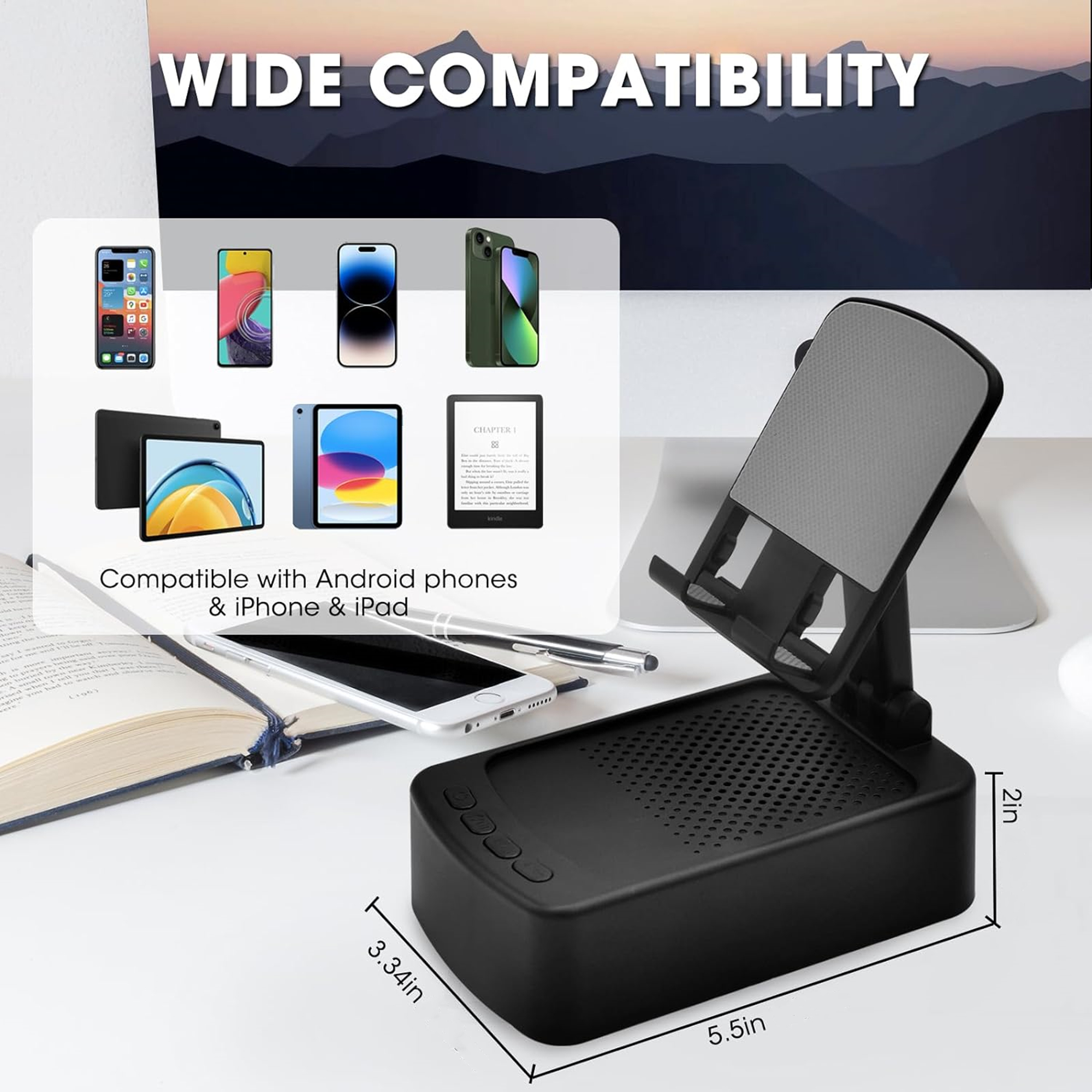 Cell Phone Stand With Bluetooth Speaker 3