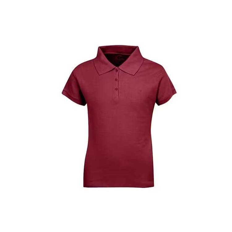 Premium Burgundy Girls' Polo Shirts - Size 14/16 (L) 1