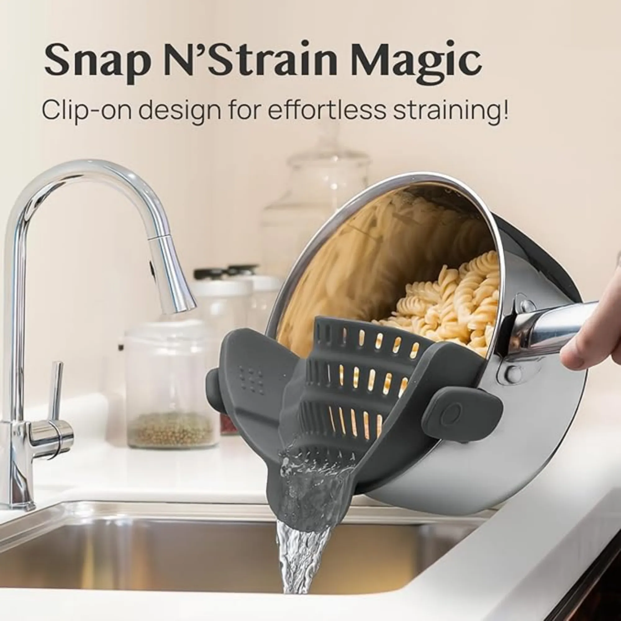 MOQ Kitchen Strain Clip On Strainer for Pots and Pans 13
