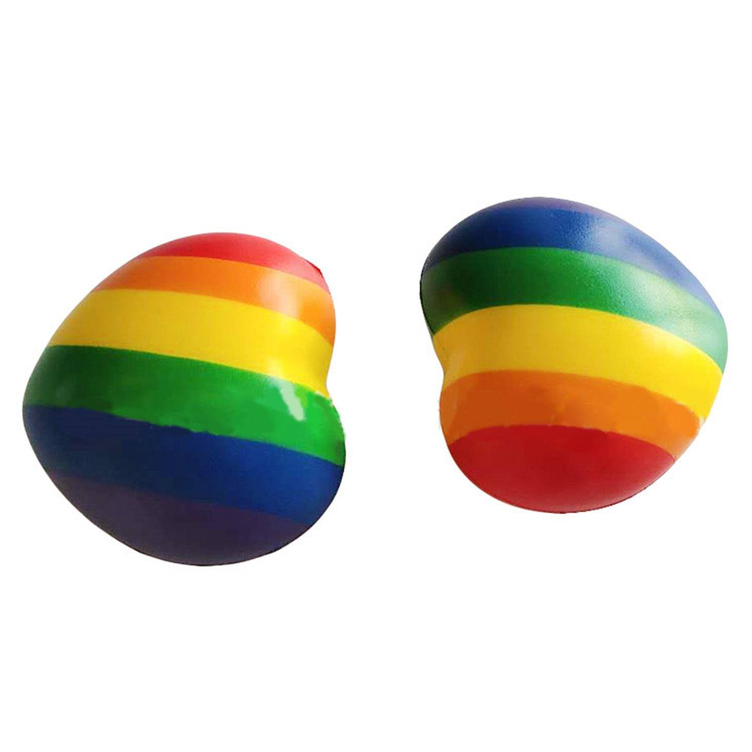 PU Rainbow Heart Stress Reliever Squeeze Ball 6