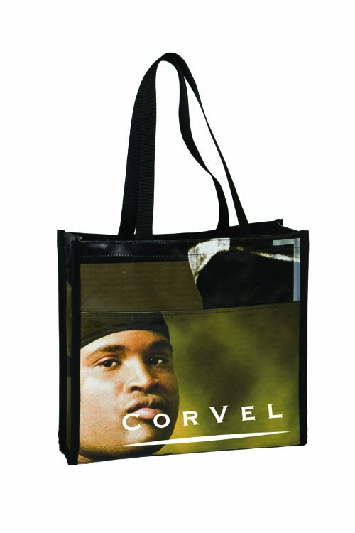 Marquee Recycled Banner Tote Bag 14x13" 4