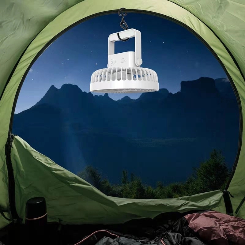 Portable Usb Camping Fan With Battery And Night Light 5