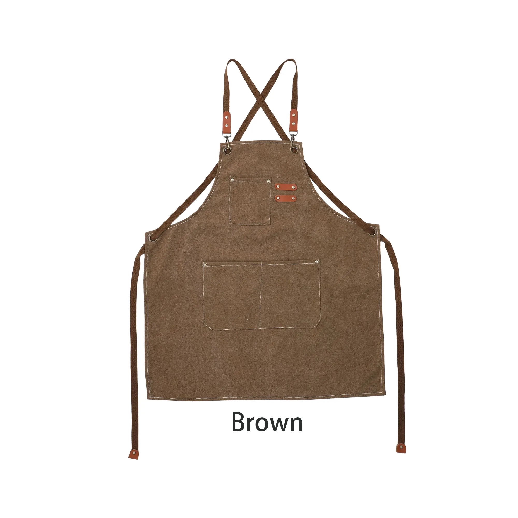 Durable Canvas Apron with Adjustable Straps and Pockets 7