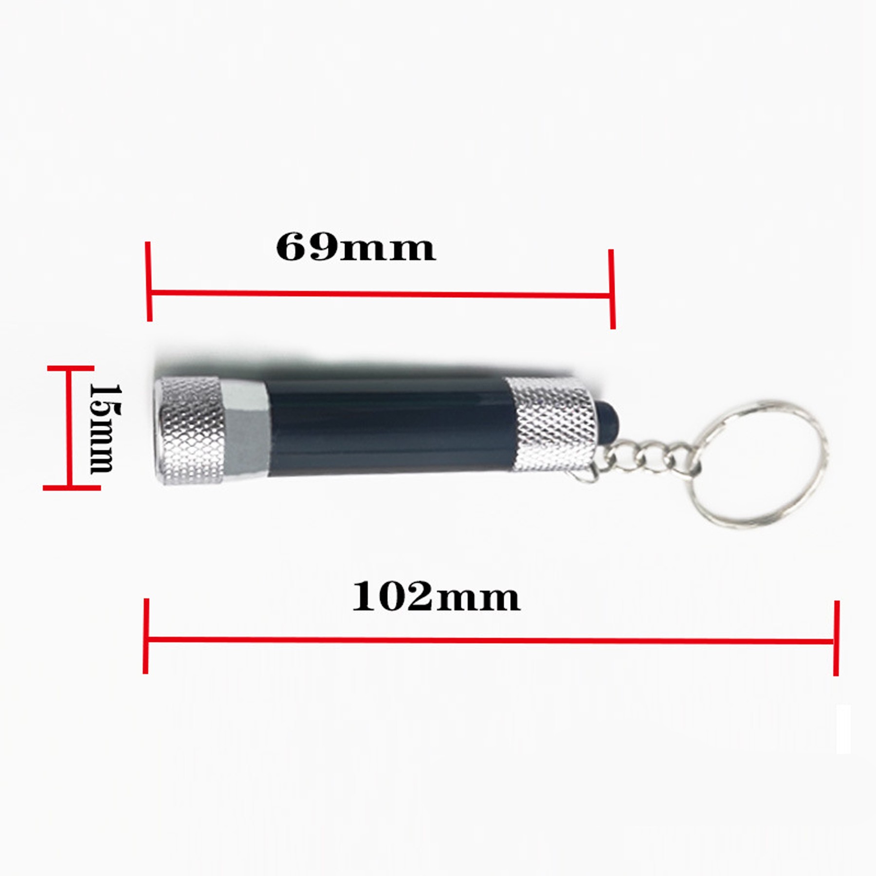 Bright Aluminum Alloy Flashlight With Keychain 3