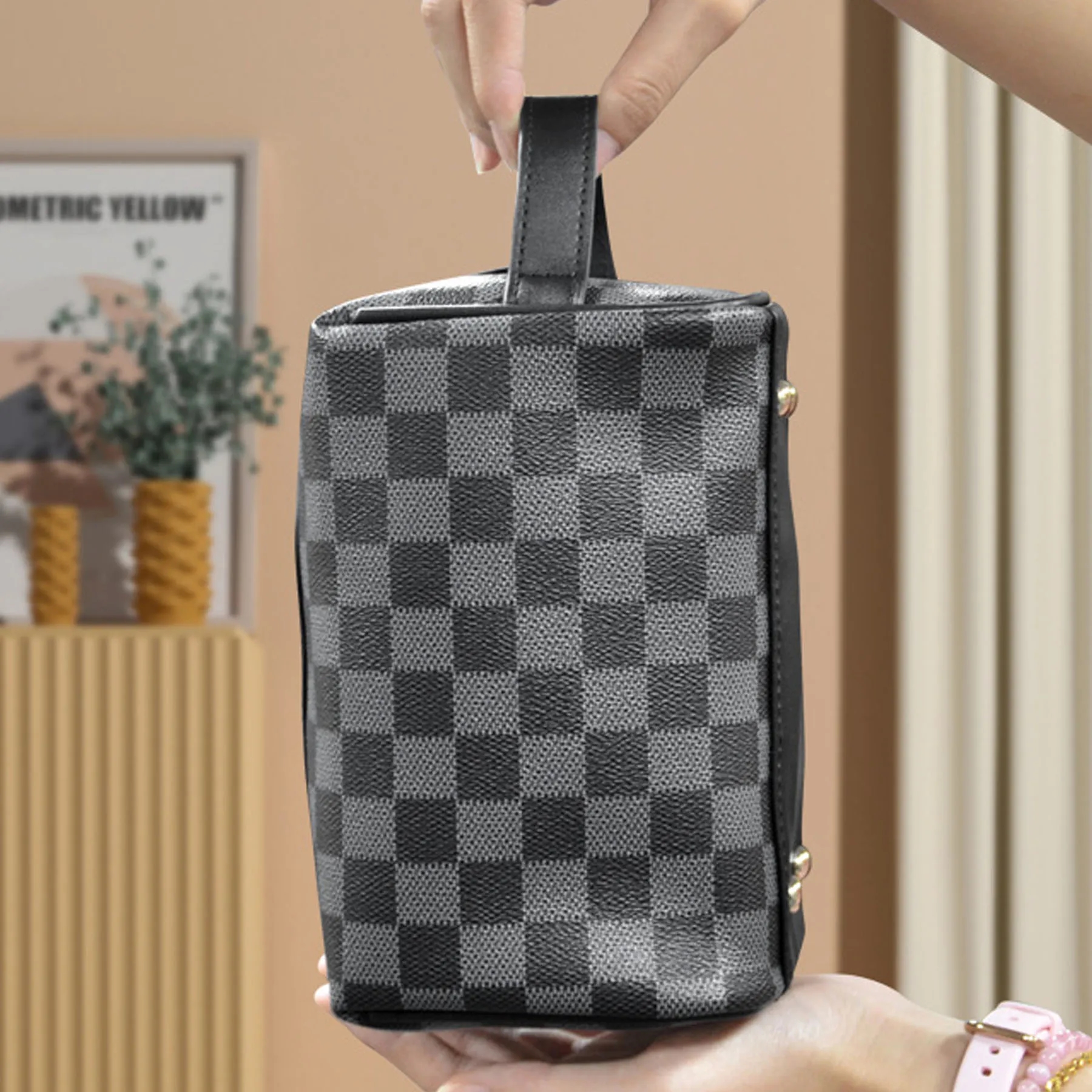 Checkered Cosmetic Bag 6