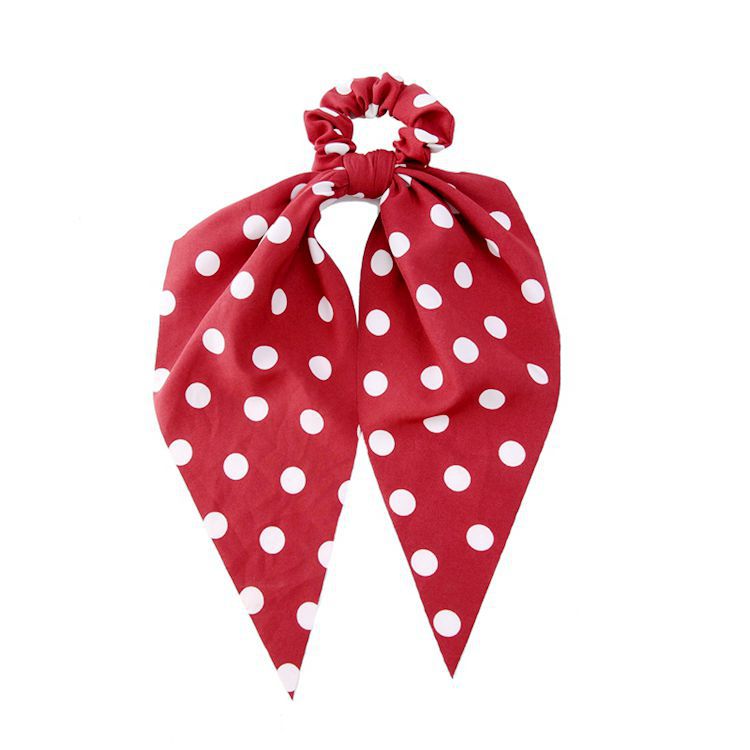 Women Hair Scarf Bowknot Scrunchies Ponytail Holder 1