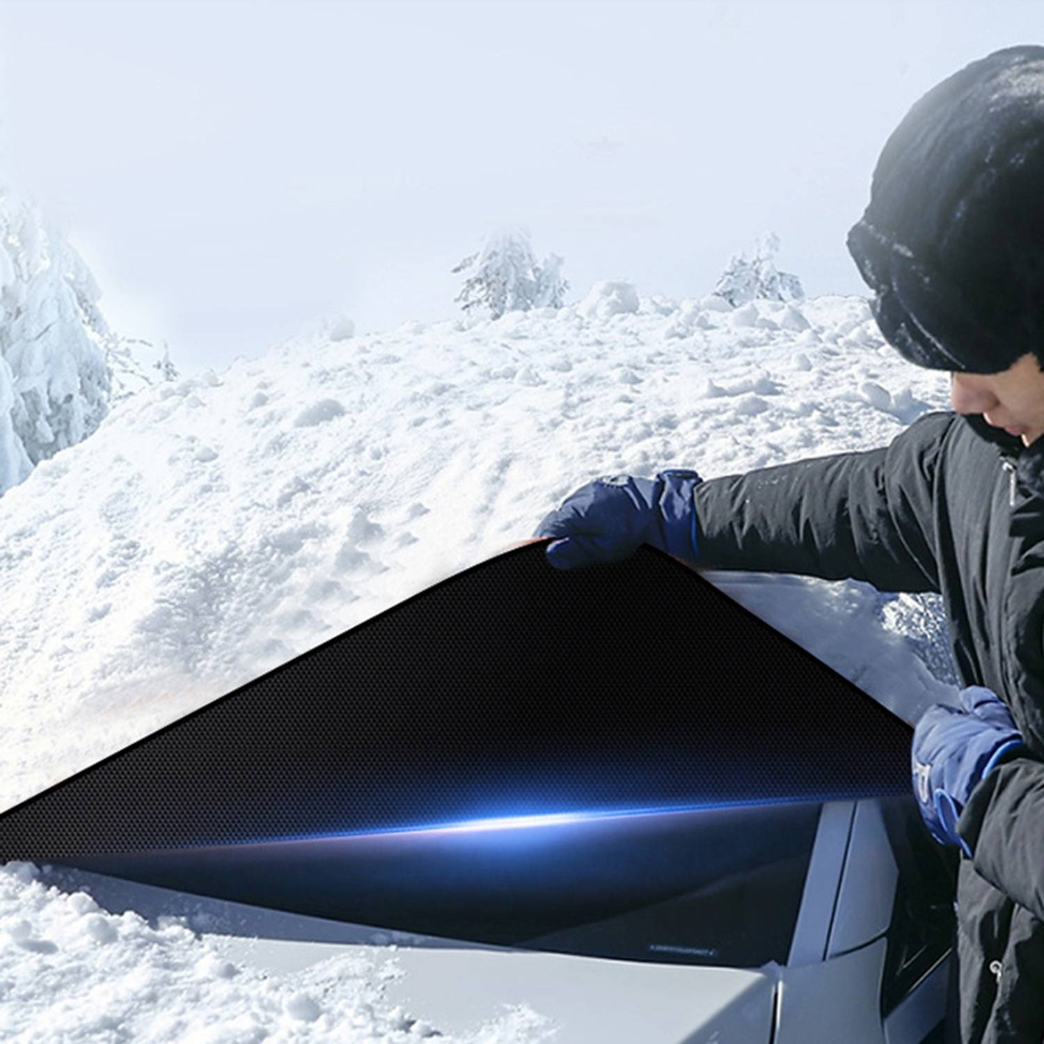 All-Season Oxford Car Windshield Sunshade 4