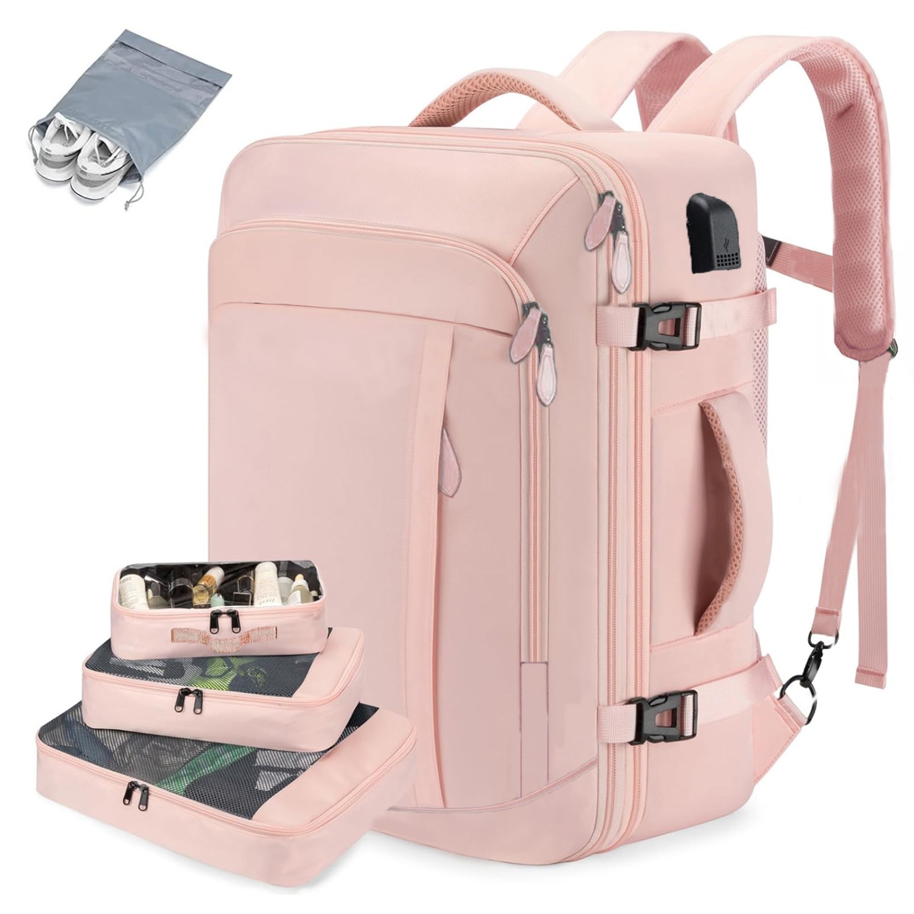 5 Pack Extra Large 40L Flight Approved Travel Backpack 11