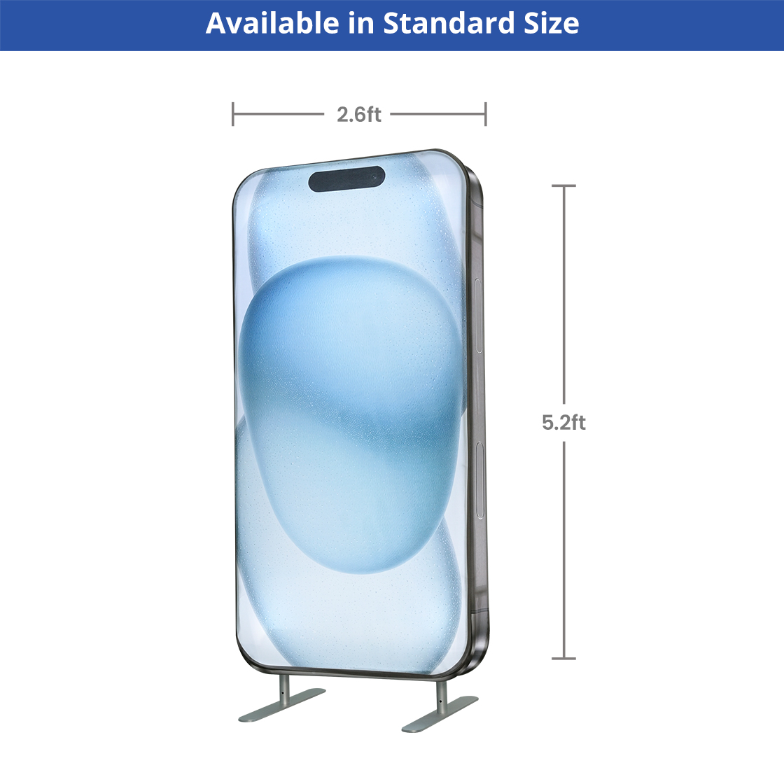 Phone Shaped Exhibit Stand ( Double Sided) - Graphic Only 3