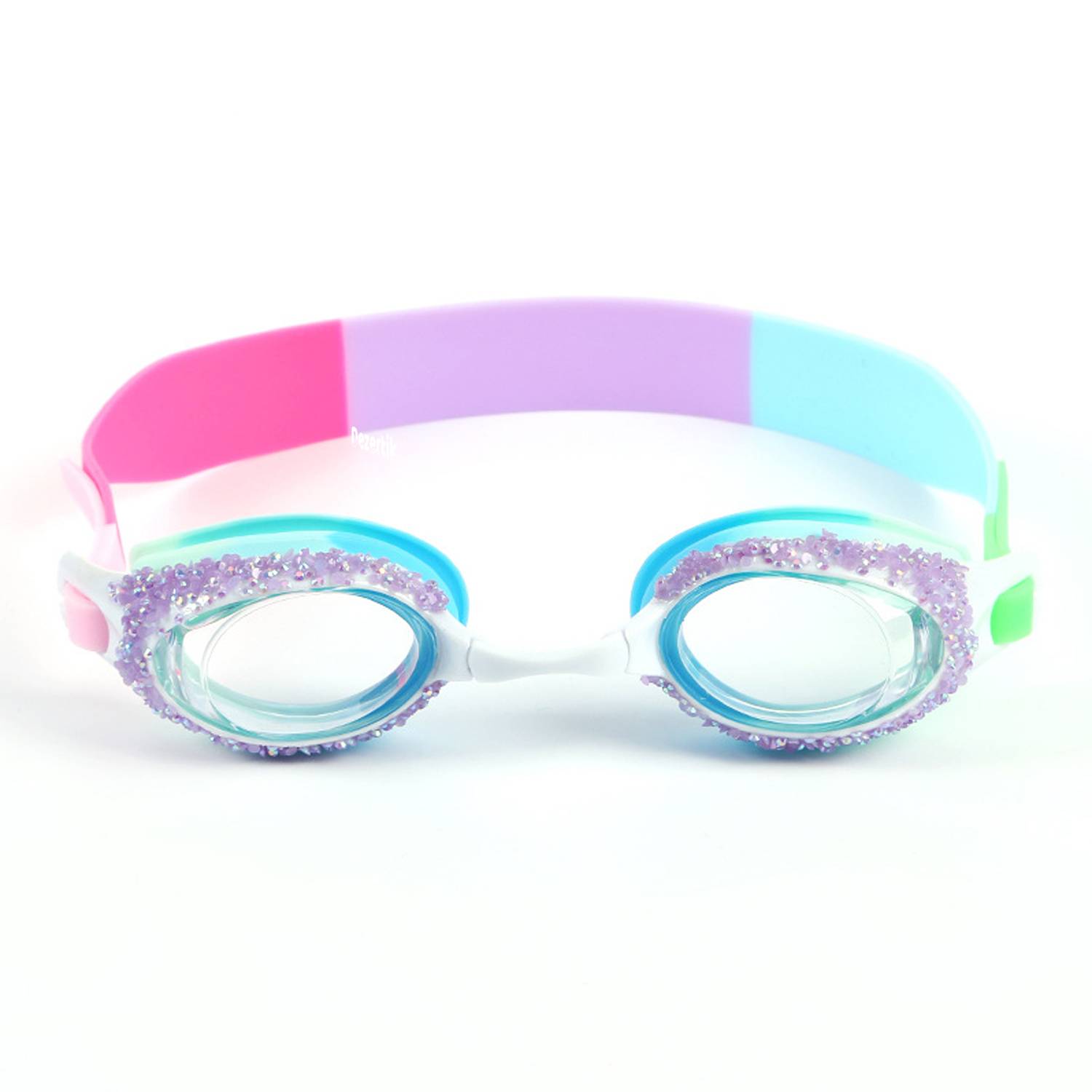 Adjustable Donut Heart-Shaped Silicone Swim Goggles for Kids 4