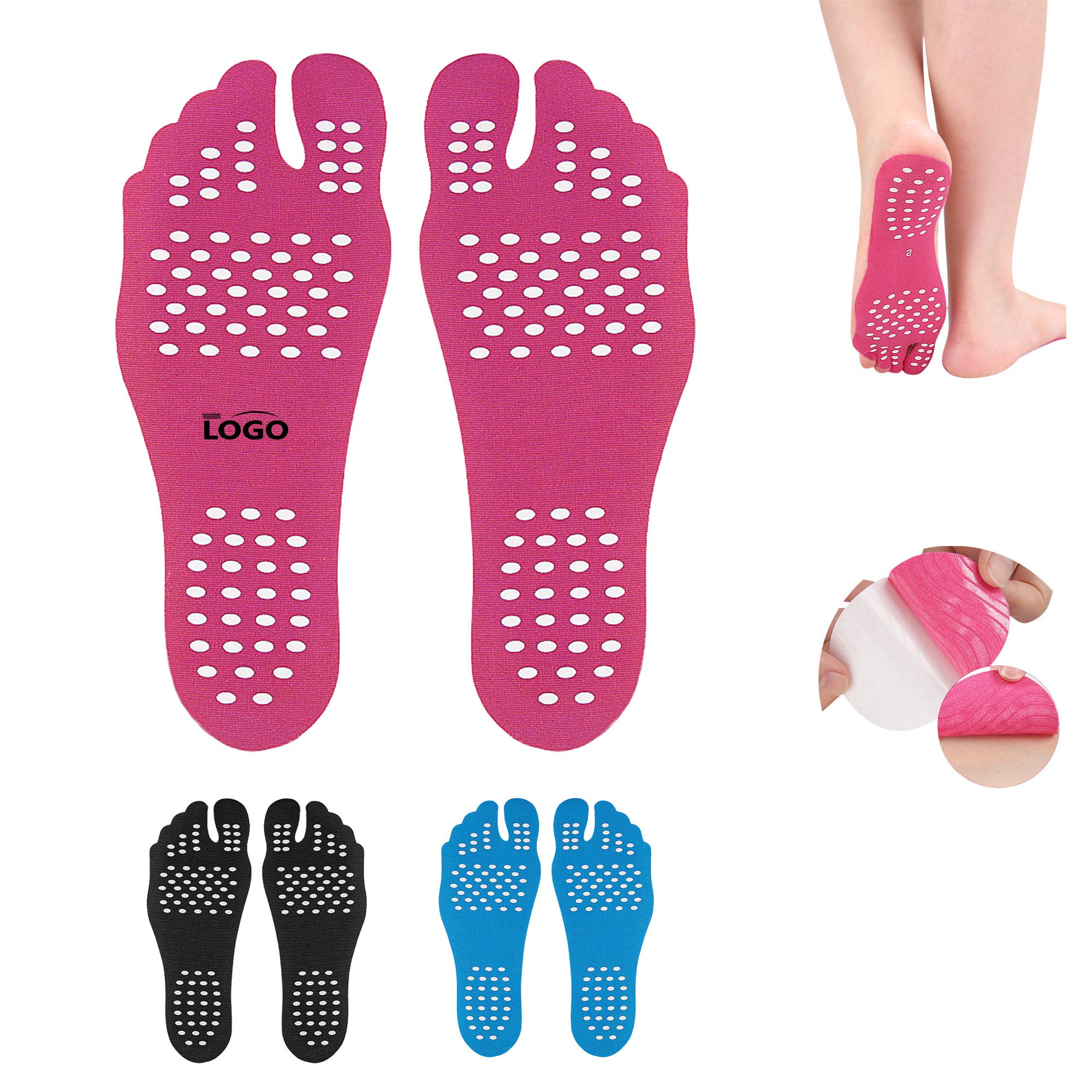 Invisible Stick on Beach Foot Pads Insoles 6