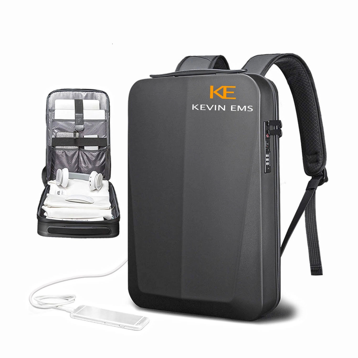 Laptop Case Backpack with anti-theft lock and charging port 2
