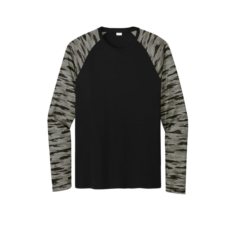 Sport-Tek Drift Camo Colorblock Long Sleeve Tee 2