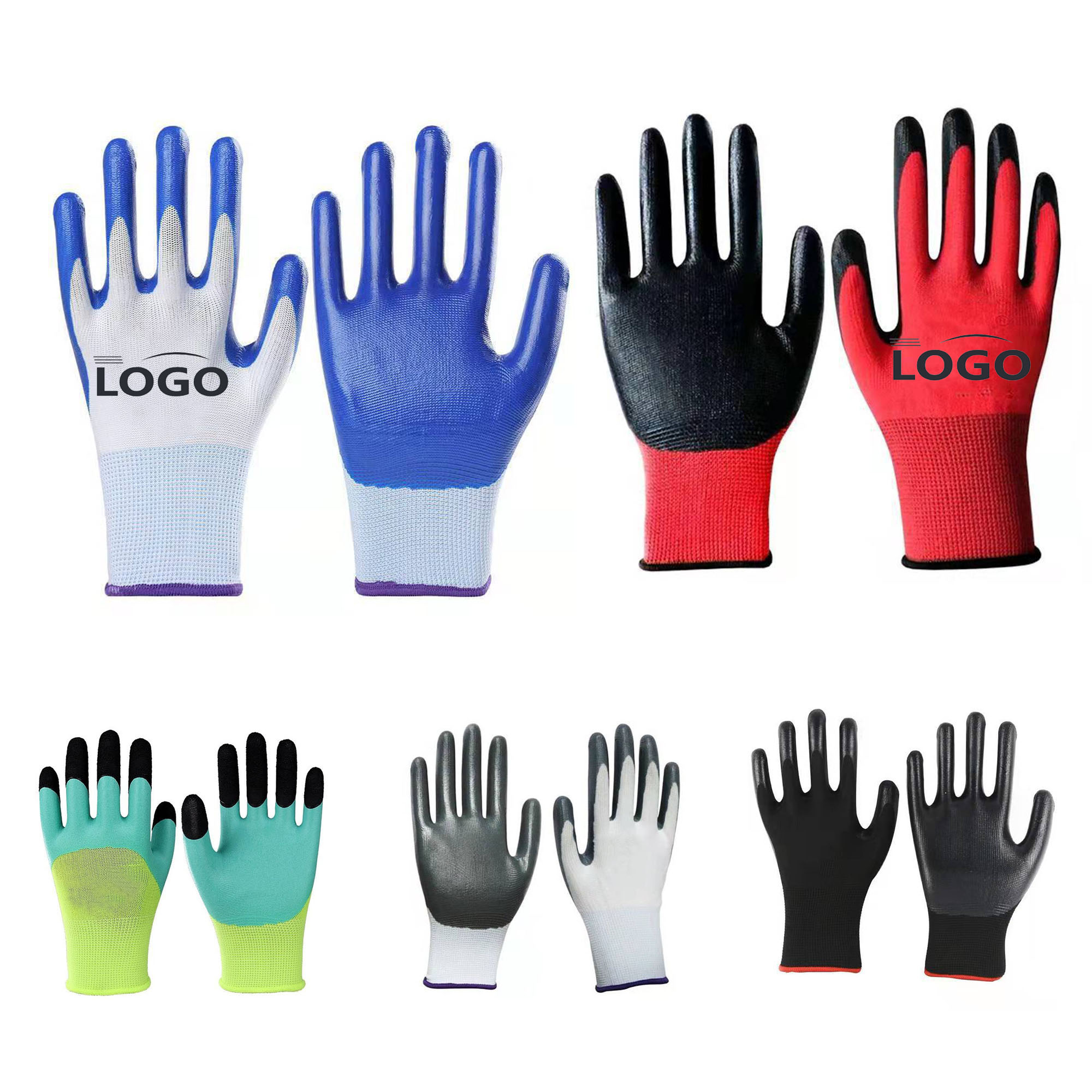 Nitrile Outdoor Non-slip Durable Labor Protection Gloves 2