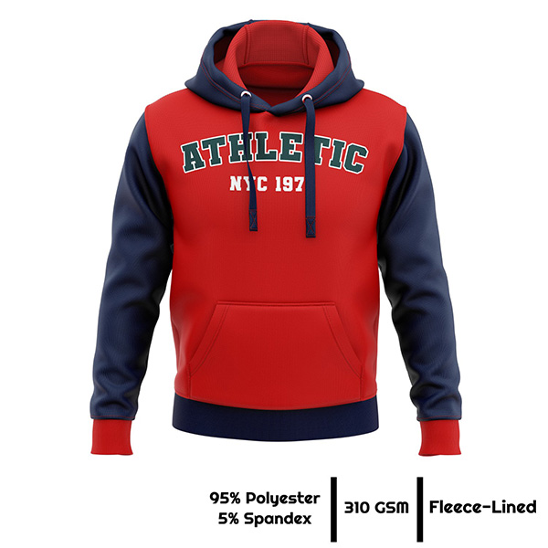 Unisex & Kids' Sublimation 310G Fleece-Lined Kangaroo Hoodie 7