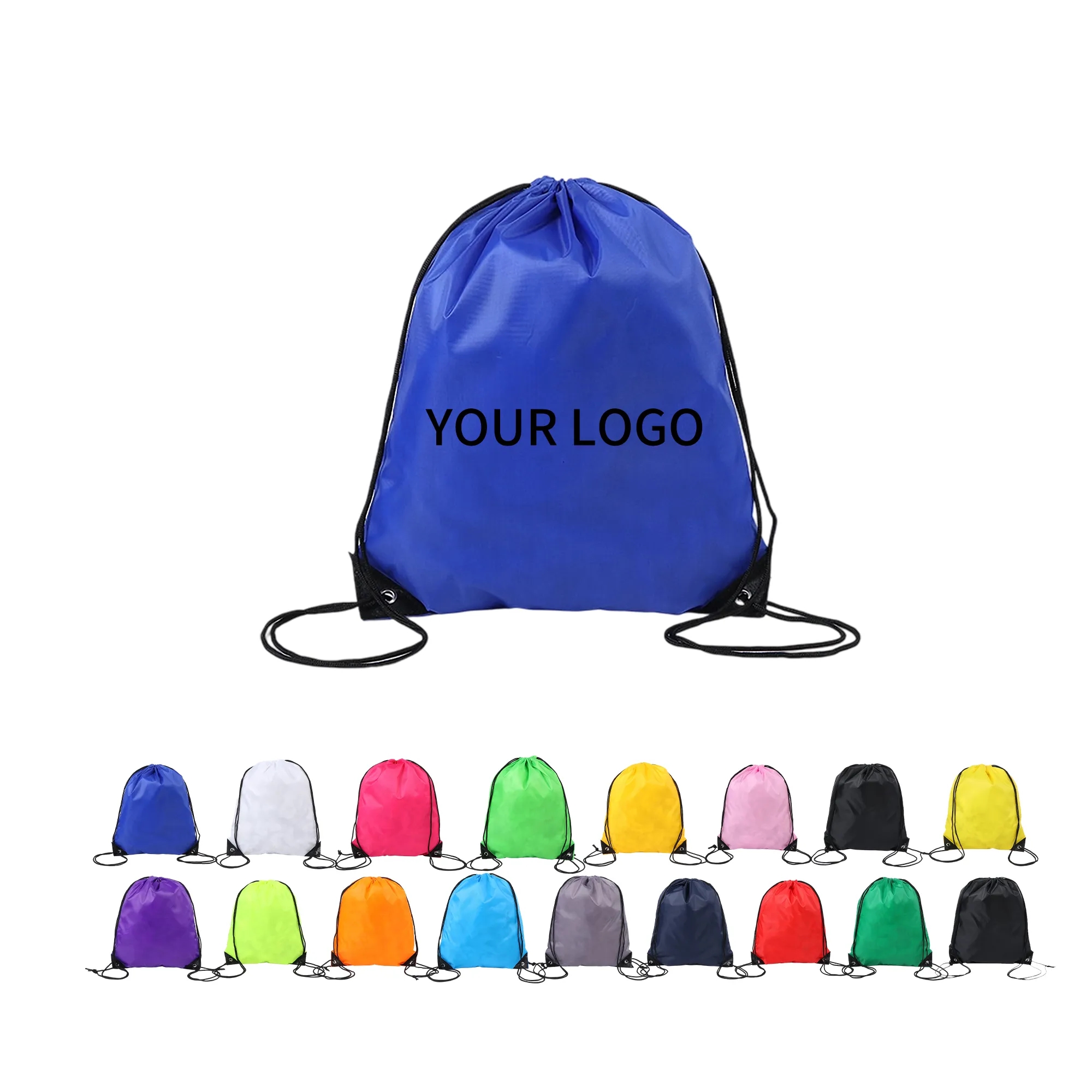 Sports Drawstring Sack Washable Polyester 14x16 7
