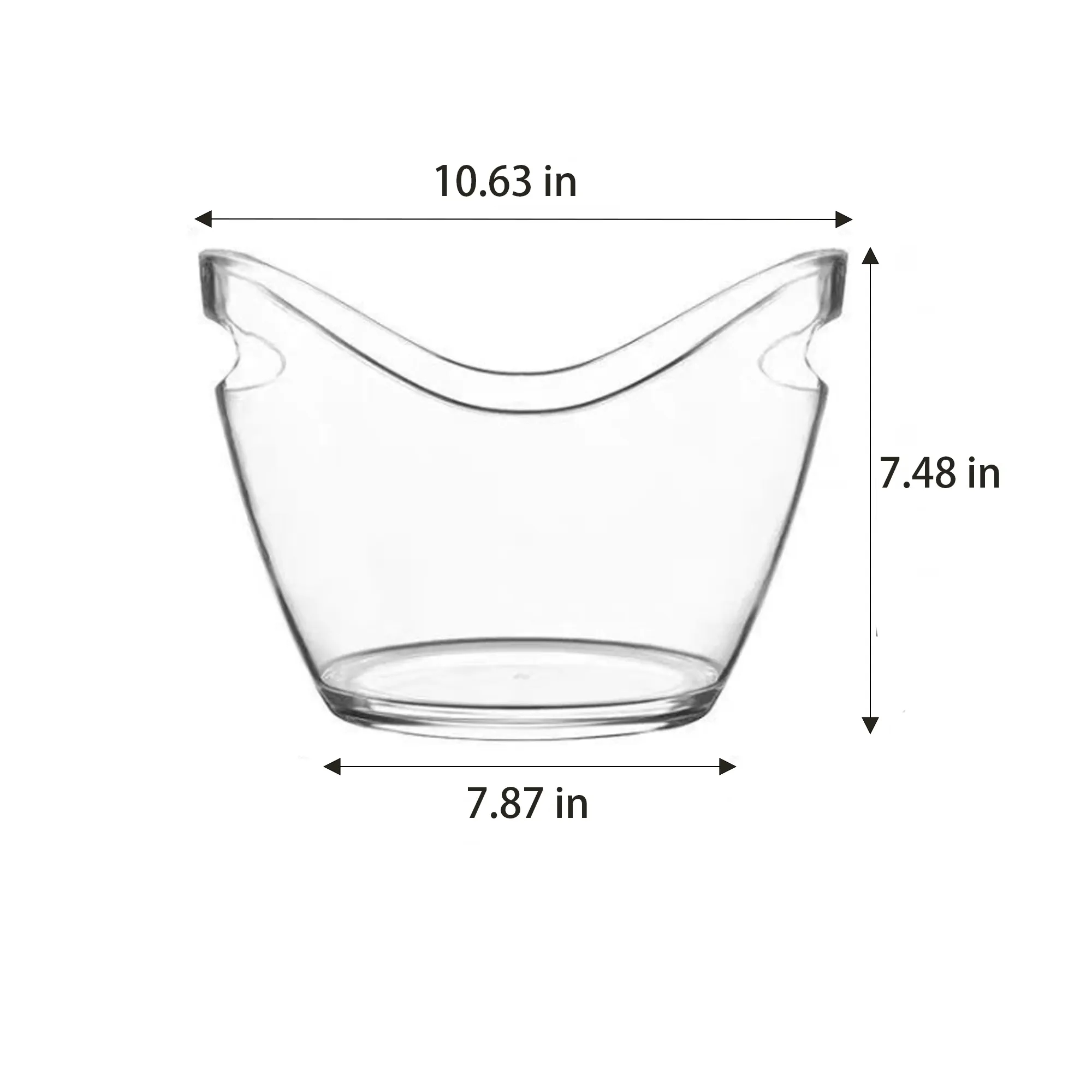 MOQ 10 Plastic Oval Ice Buckets For Beer Bottle 3