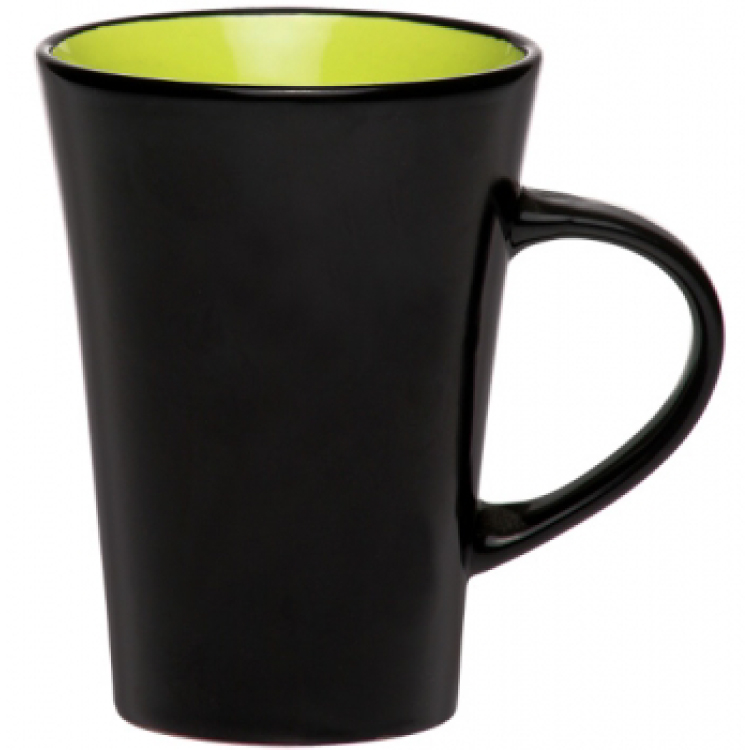 10 oz. Matte Black Finish Mug with Colored Inside 5