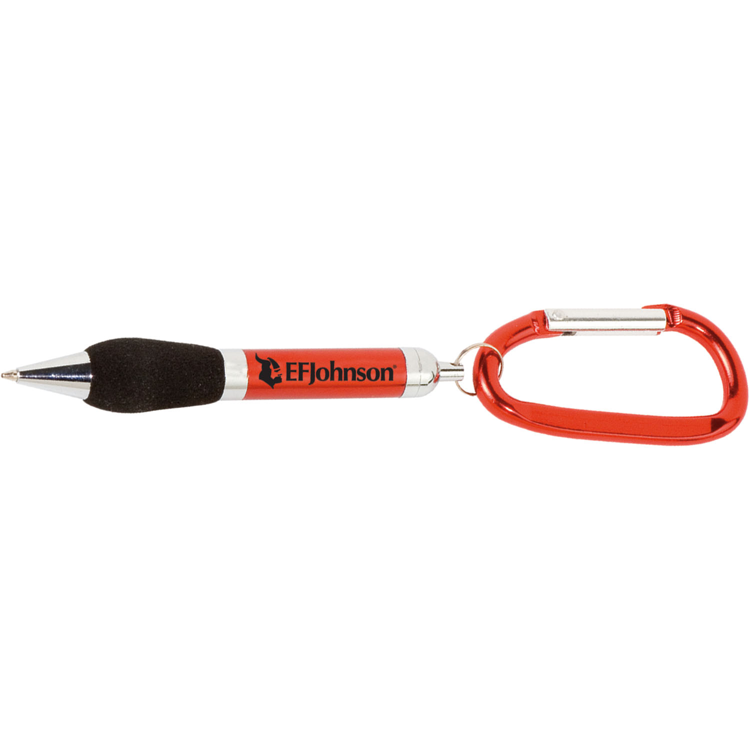 Soft Grip Metal Pen with Carabiner 2