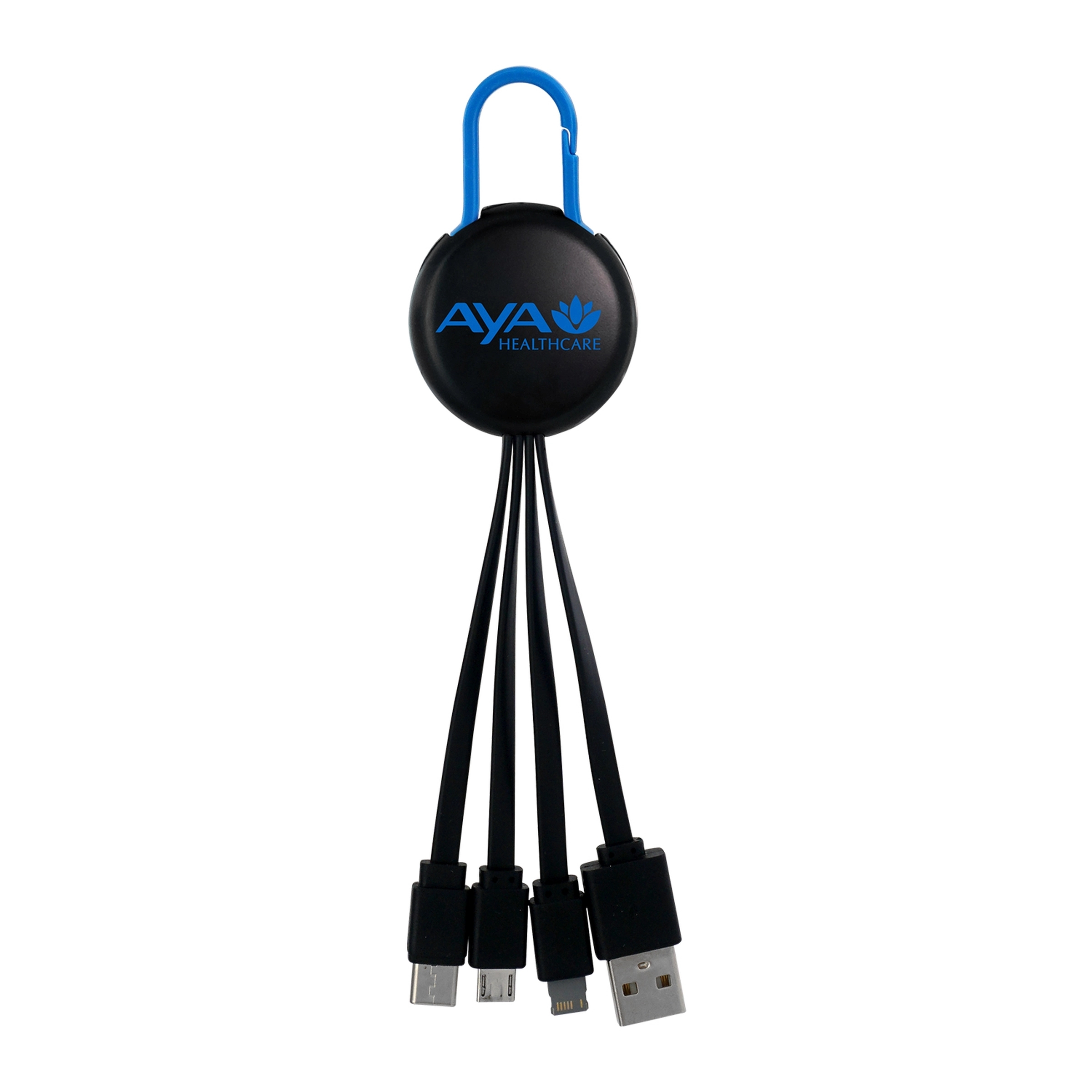 BLACK COLORFUL CLIP 3 IN 1 CHARGING CABLE 33