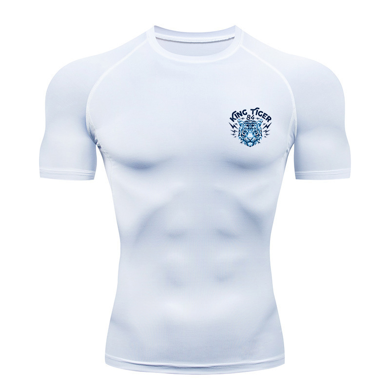 Sports Training Tights Round Neck And Short Sleeves 3