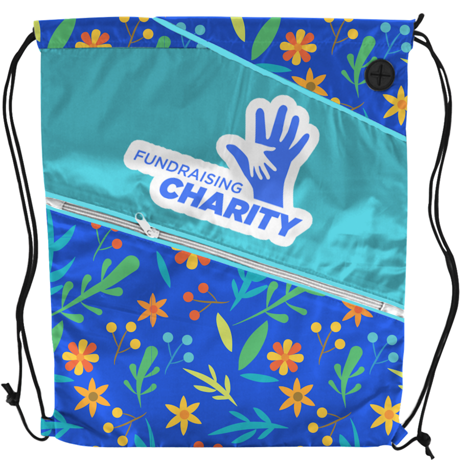Sublimation Multi-Panel Polyester Drawstring Bag w/