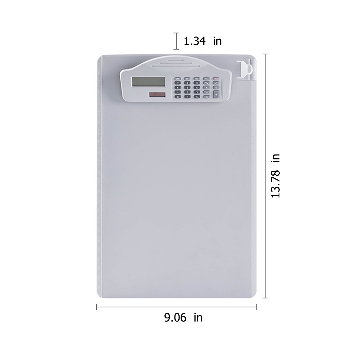 A4 Solar Calculator Files Document Clip Board with Pen 3
