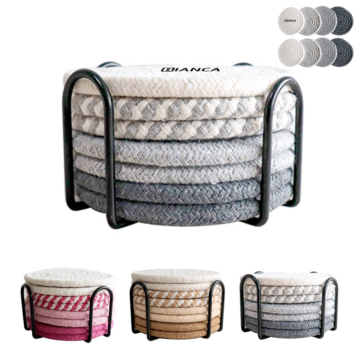 Fabric Woven Cup Coasters 2
