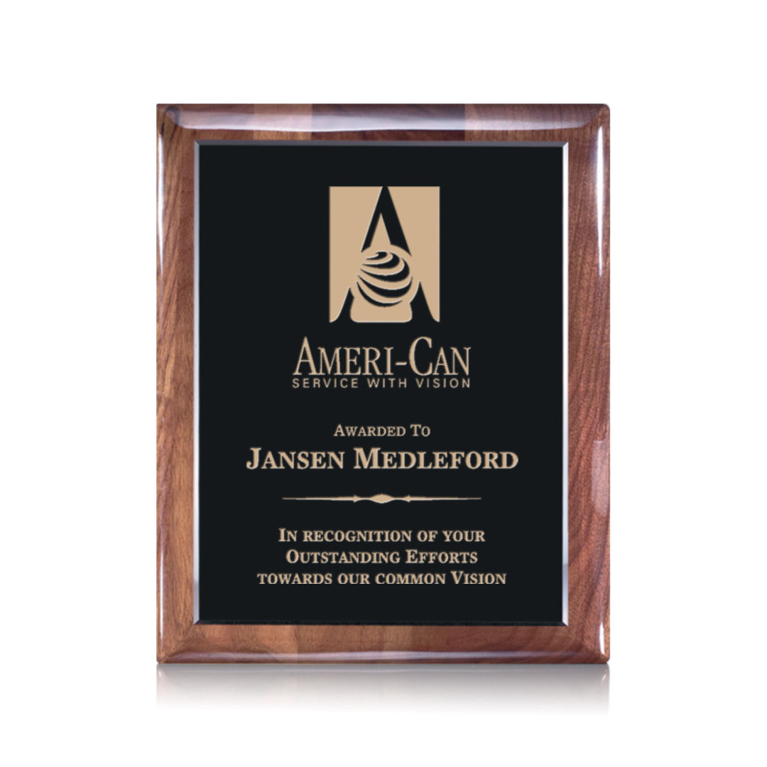 Telford Plaque - Ebony/Walnut 3