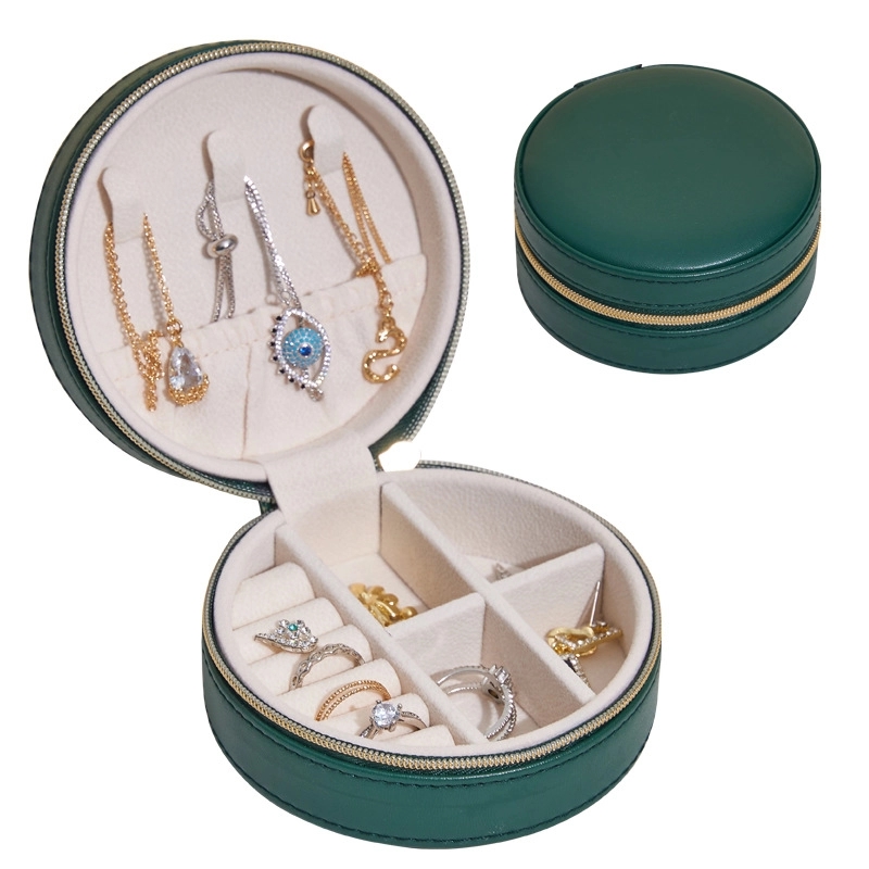 Custom PU Leather Portable Travel Jewelry Organizer Box 7