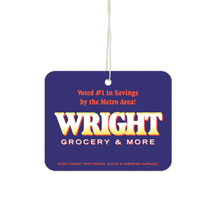 Horizontal Rectangle (Round Corners) Shaped Air Fresheners