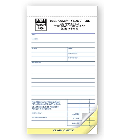 Jewelry Repair Orders Forms with Polybag 1