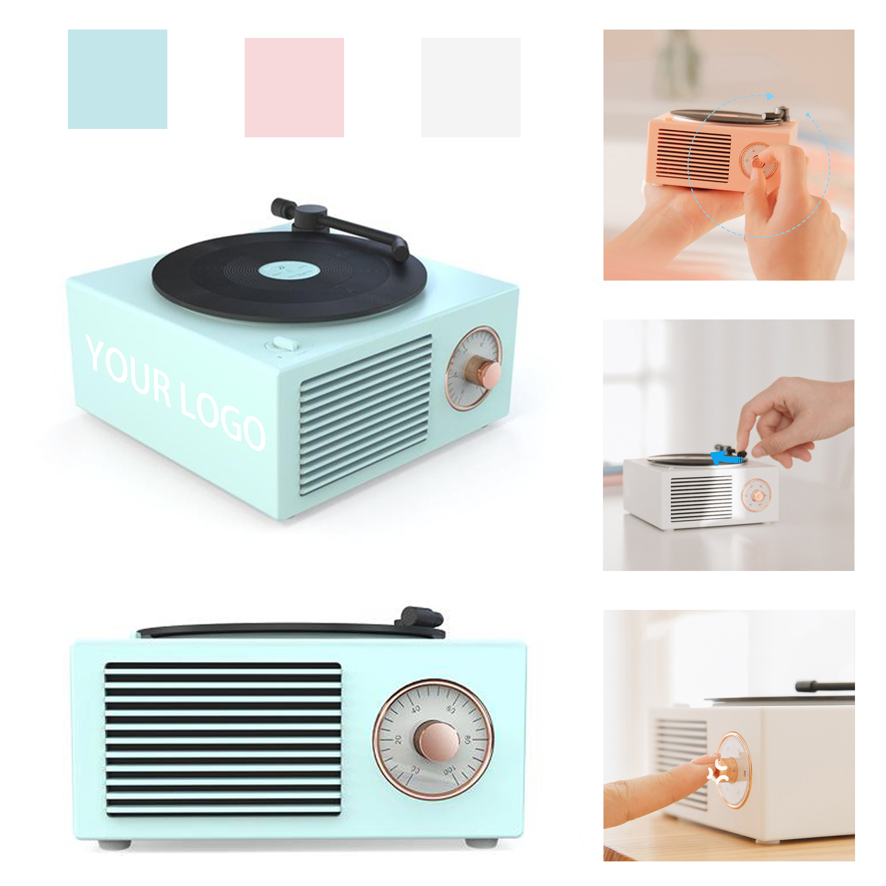Record Player Shape Bluetooth Speaker 3