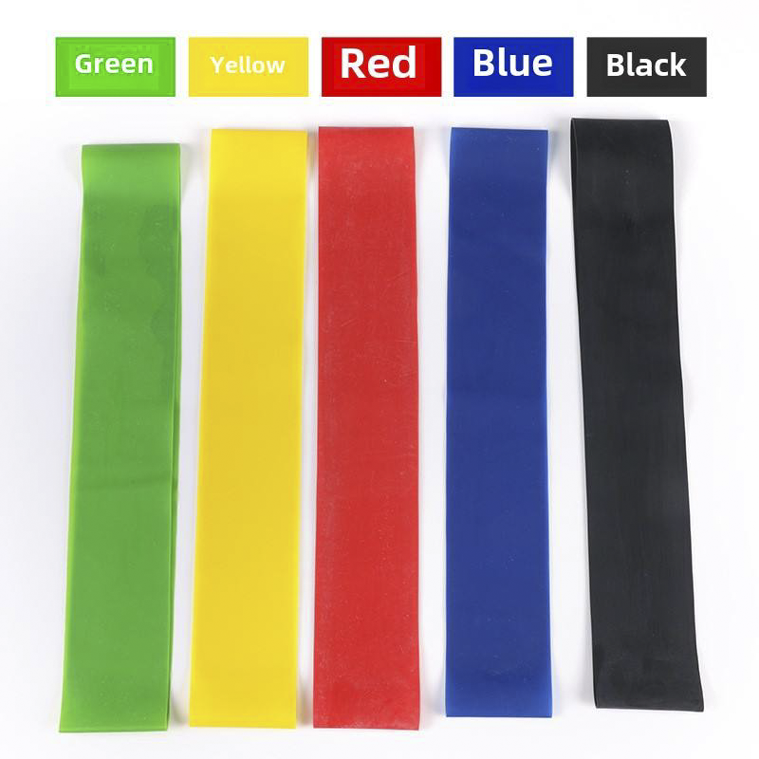 5 Piece TPE Yoga Resistance Bands Set 7