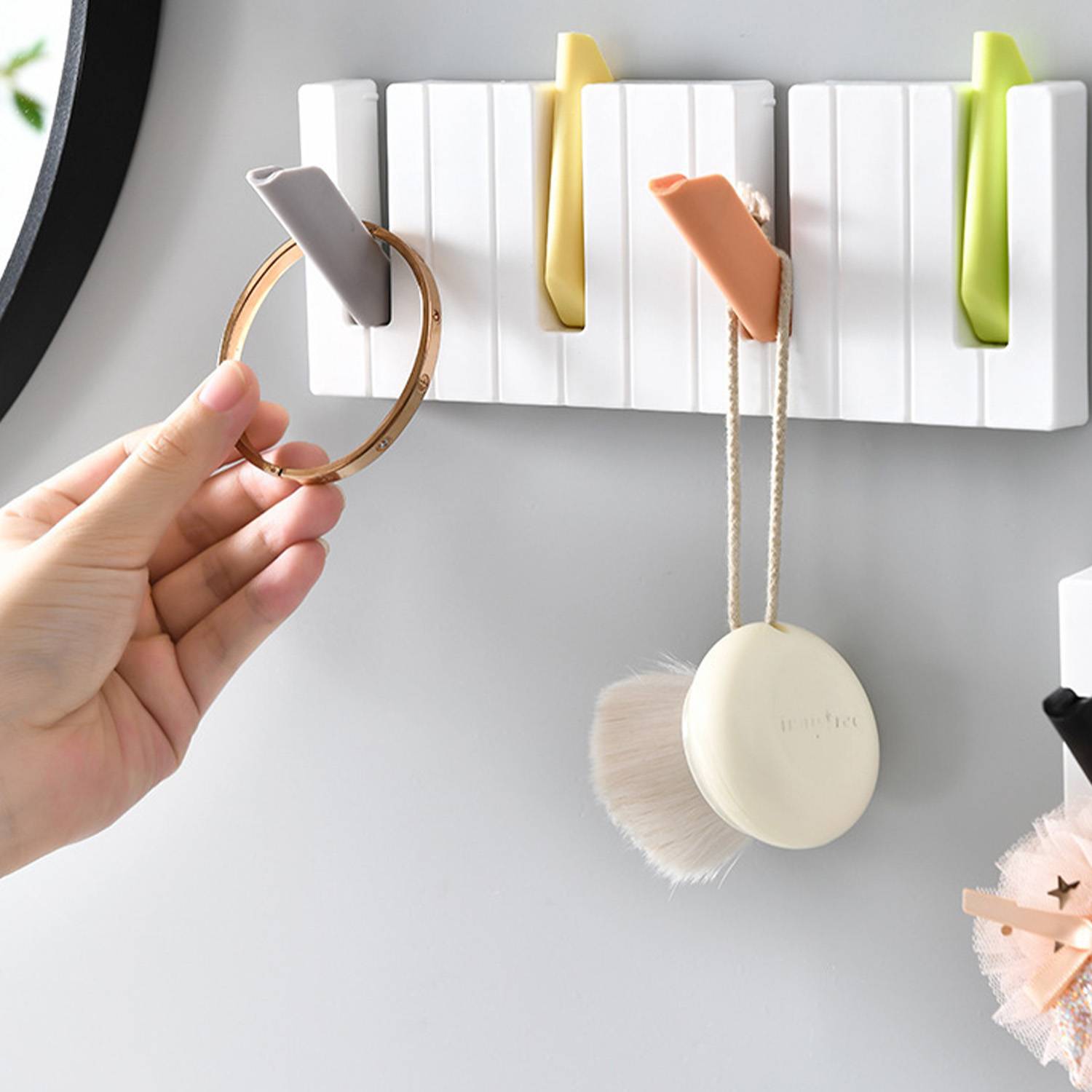 Piano Hook Folding Space Saving Coat Rack 2