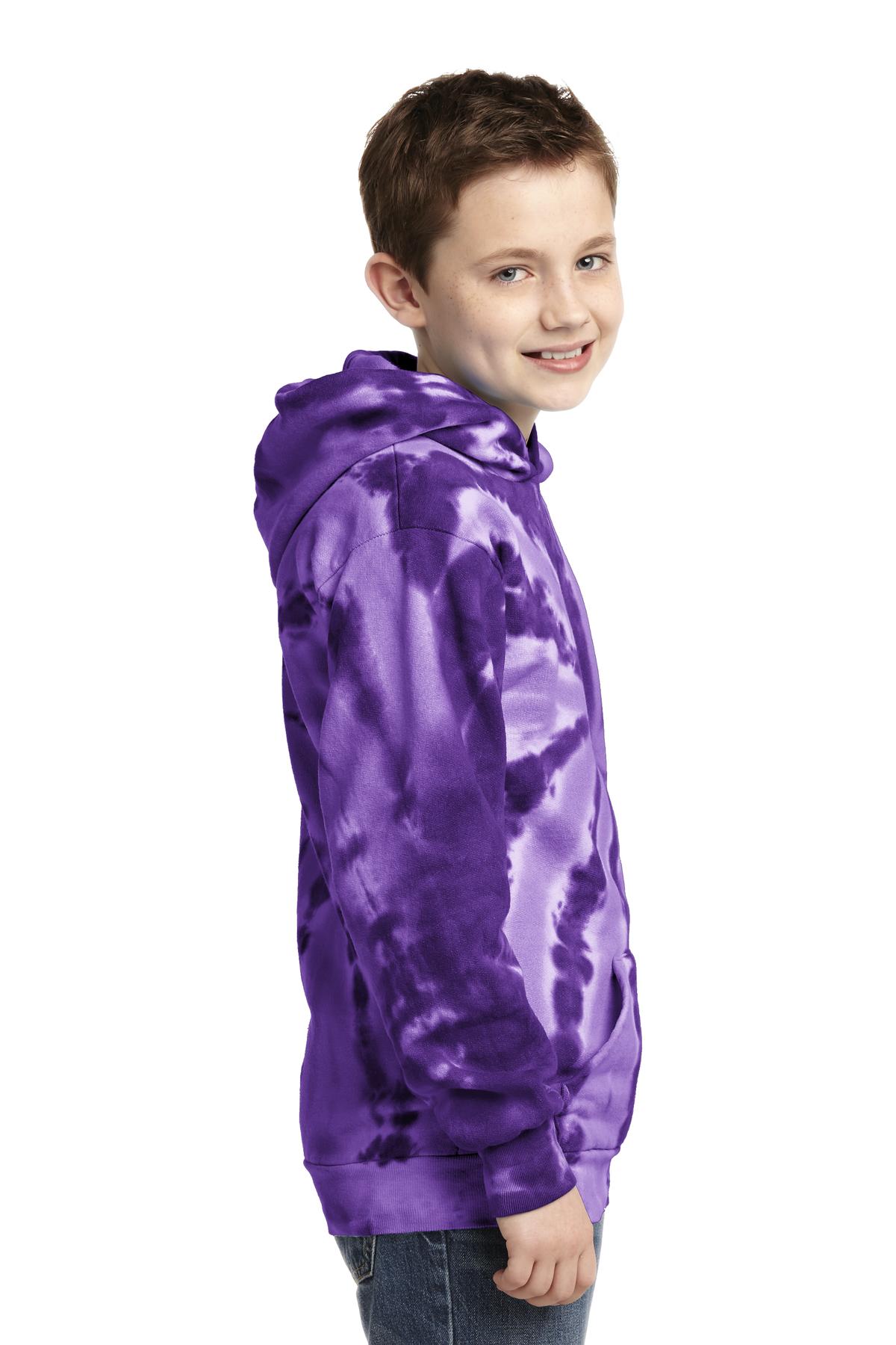 Port & Co Youth Tie-Dye Pullover Hooded Sweatshirt. PC146Y 17