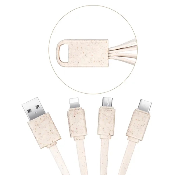 Eco Wheat Straw 4 in 1 Charging Cables 5