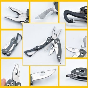 Versatile Stainless Steel Multi Tool With Carabiner Clip 24